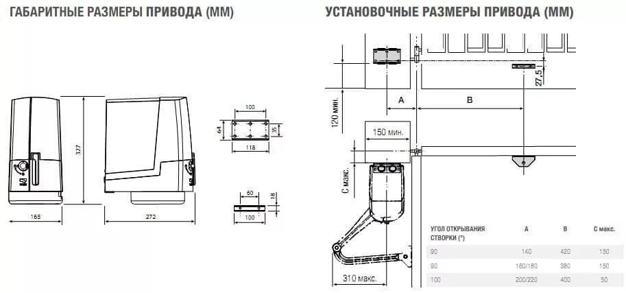 Привода ворот чертежи Установка автоматики на распашные ворота: монтаж механизма электропривода