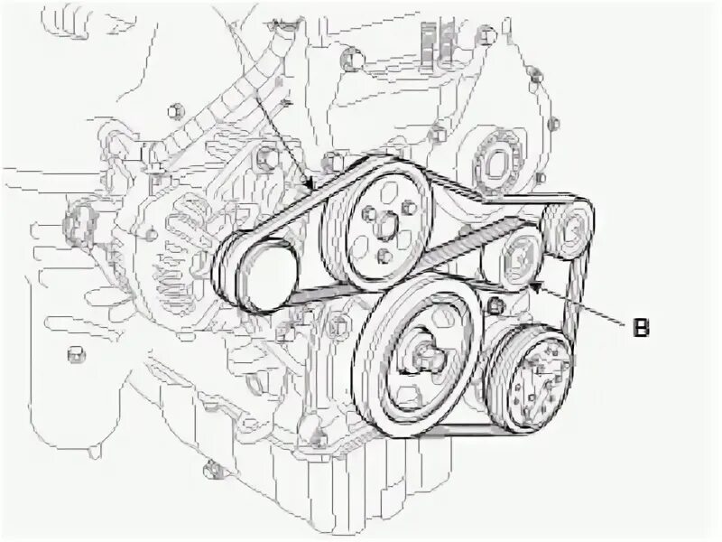 Приводной ремень киа рио фото Схема установки ремня генератора киа рио 3