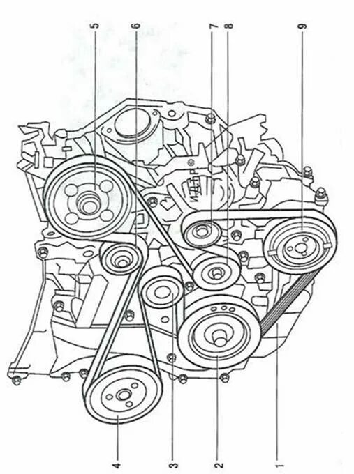 Приводной ремень киа рио схема установка Автомобиль Kia Cerato. ЗАМЕНА ЦЕПИ ПРИВОДА ГАЗОРАСПРЕДЕЛИТЕЛЬНОГО МЕХАНИЗМА ДВИГ