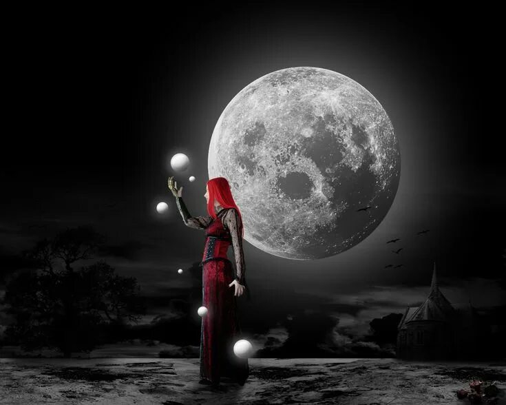 Привороты по фото на луну Gothic wallpaper, Color splash photography, Beautiful moon