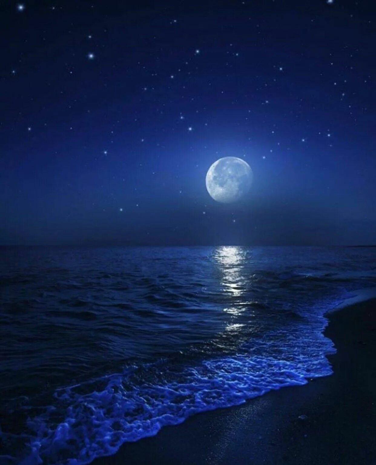 Приятная ночь фото Pin on MOONLIGHT Ocean at night, Nature photography, Beach at night