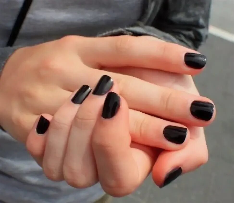 Про черный маникюр Black nails Dark nails, Black nails, Black nail polish