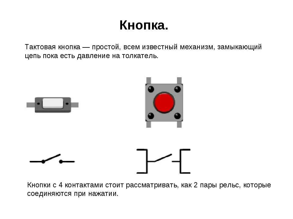 Про кнопка схема подключения Тип кнопки включения