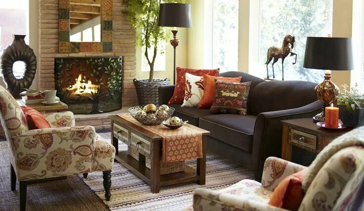 Про уют интерьеры Autumn-inspired Interior Design Cozy living room design, Fall living room, Elega