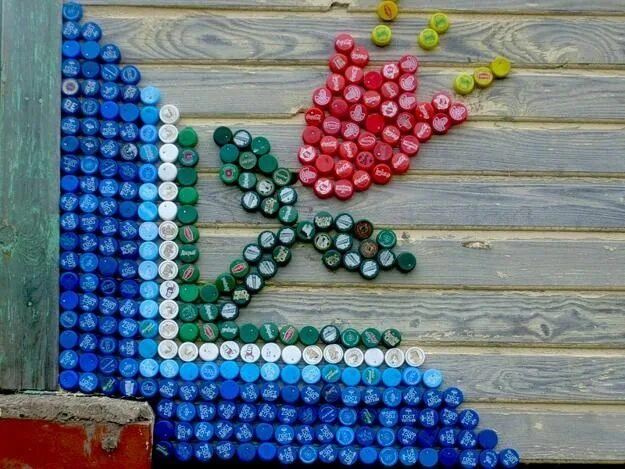 Пробки из пластиковых бутылок поделки фото How to Recycle Plastic Bottles for Outdoor Home Decorating and Garden Design Rec