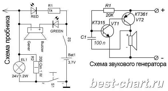 Пробник своими руками схема Контролька автоэлектрика HeatProf.ru