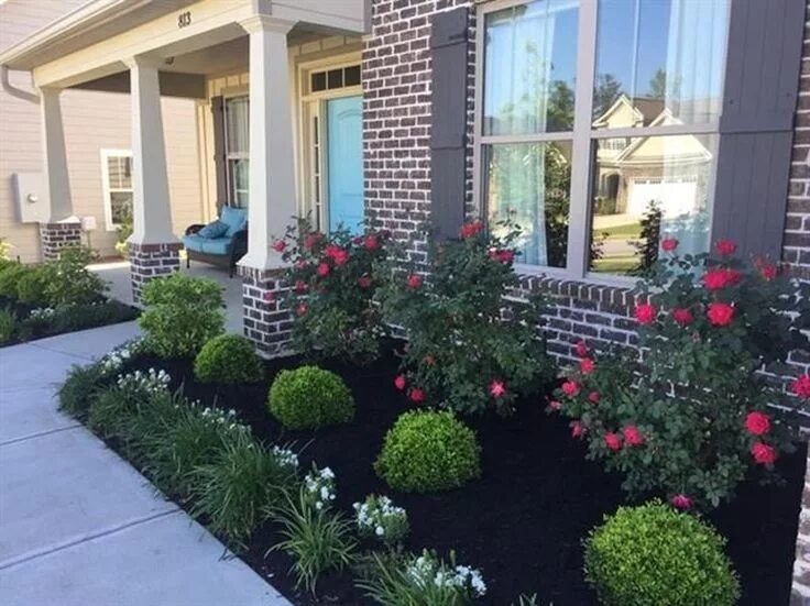 Продажа часть дома оформление 35 Beautiful Flower Beds Design Ideas In Front Of House Small front yard landsca