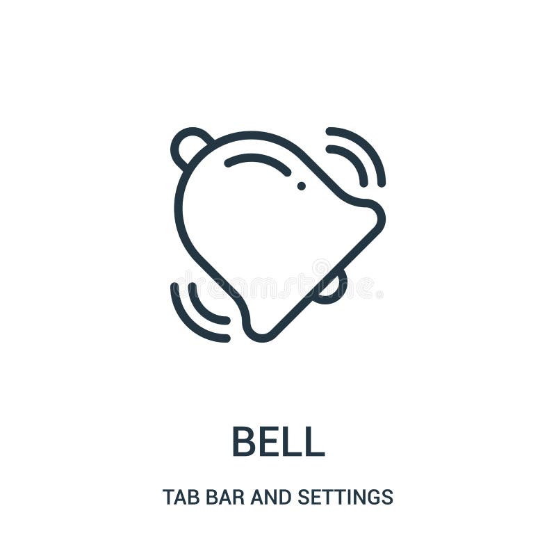 Продажа лица фото Bell Icon Vector from Tab Bar and Settings Collection. Thin Line Bell Outline Ic