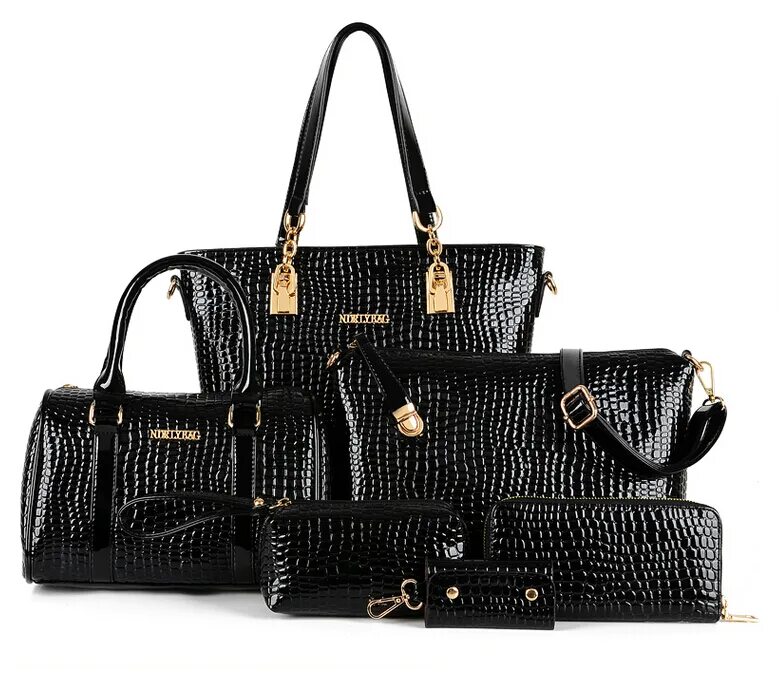 Продажа сумочек 2021 Crocodile Bag 6 In 1set Bag Designer Wholesale Lady Bag Handbag - Buy Компл