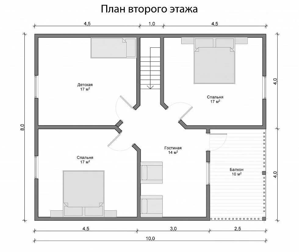 Проект 6 на 8 дома чертеж Одноэтажный дом 8х10 планировка комнат - Гранд Проект Декор.ру