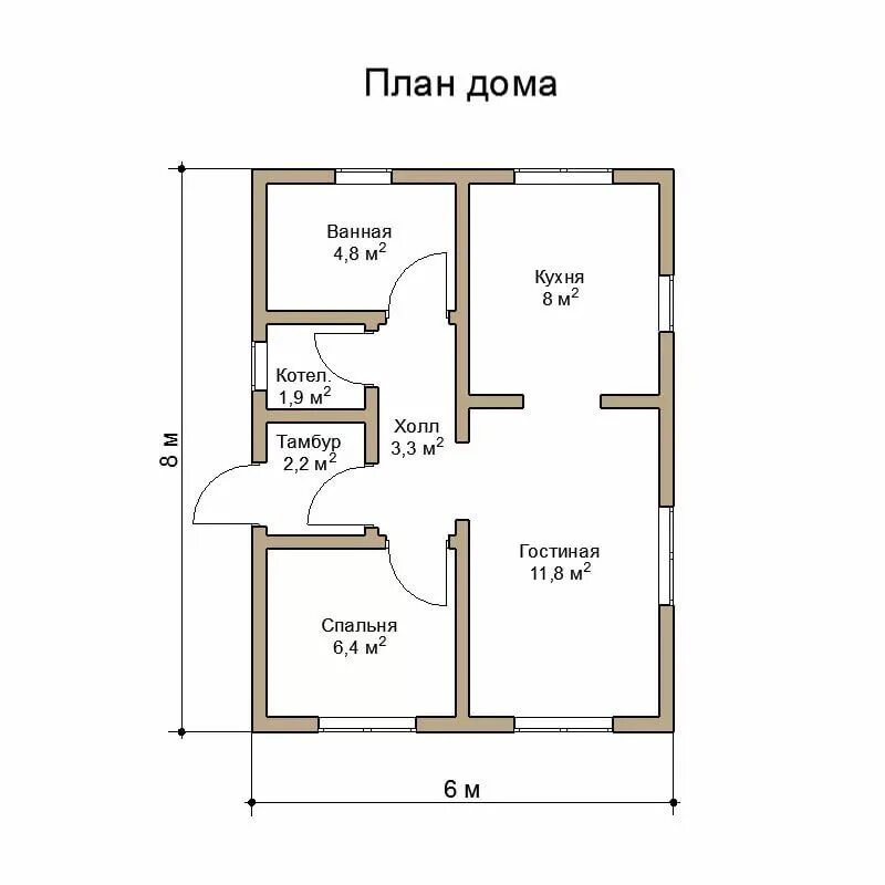 Проект 6 на 8 дома чертеж Пин на доске Дома до 50 метров