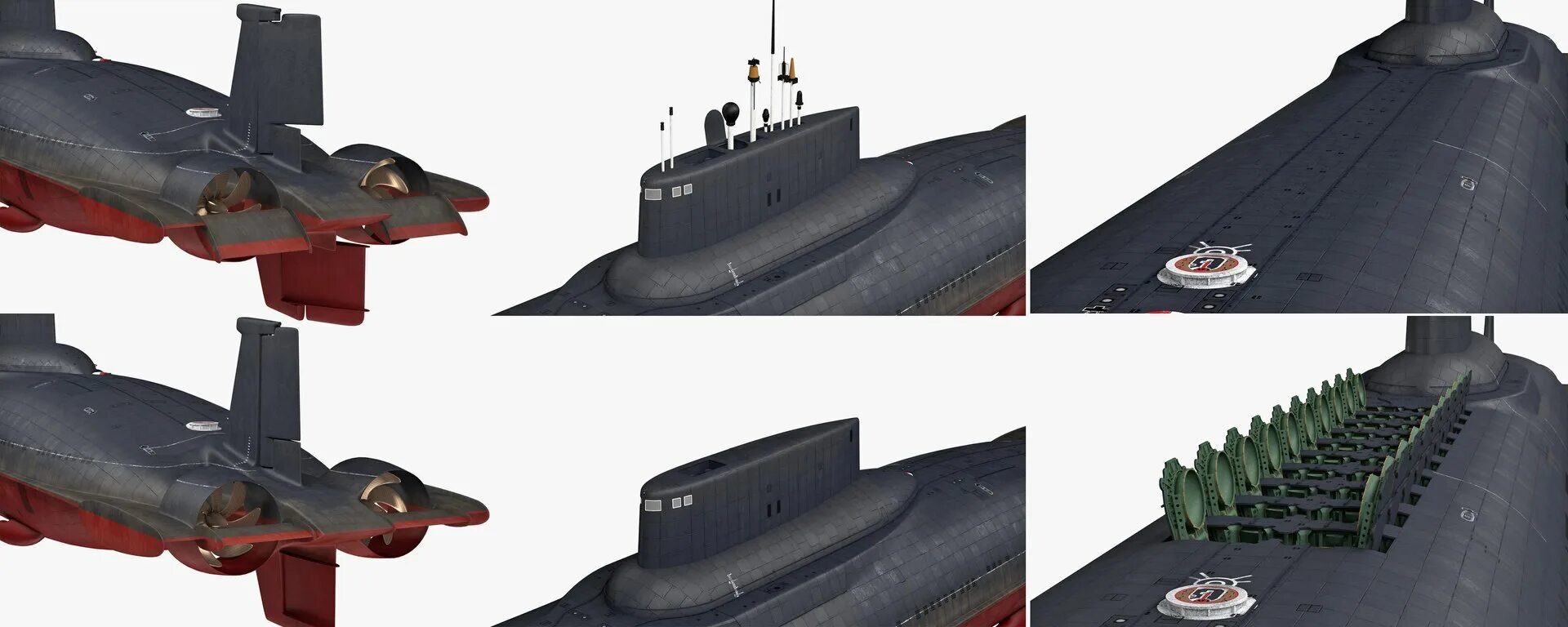 Проект 941 акула фото Typhoon Class Submarine Project 3D Model - TurboSquid 1203331