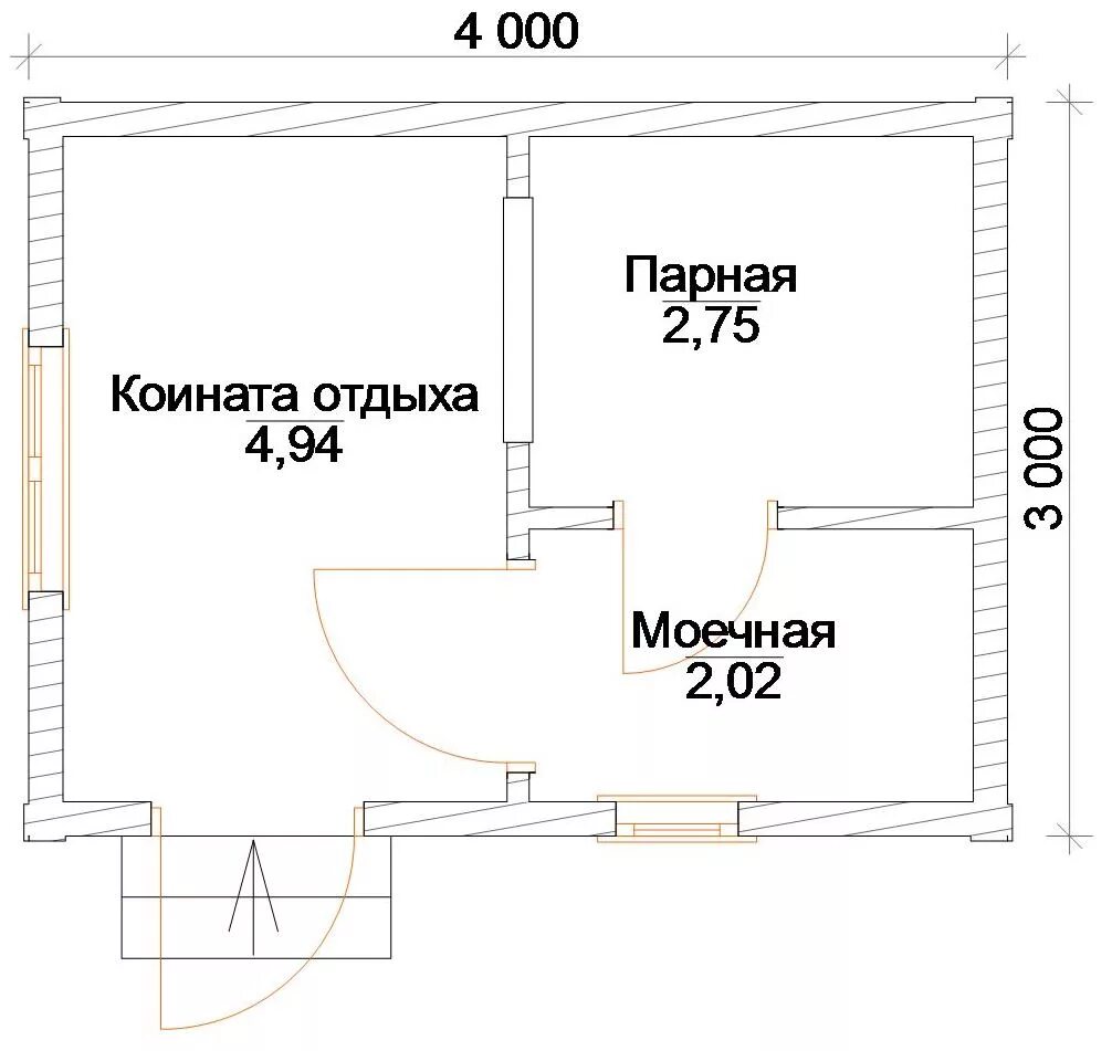 Проект бани 3х4 чертежи Баня 3х4 м