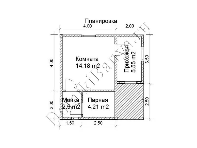 Проект бани 6х6 чертежи каркасной Баня под ключ 6х6, проект бани из бруса № 20 СК Доминика