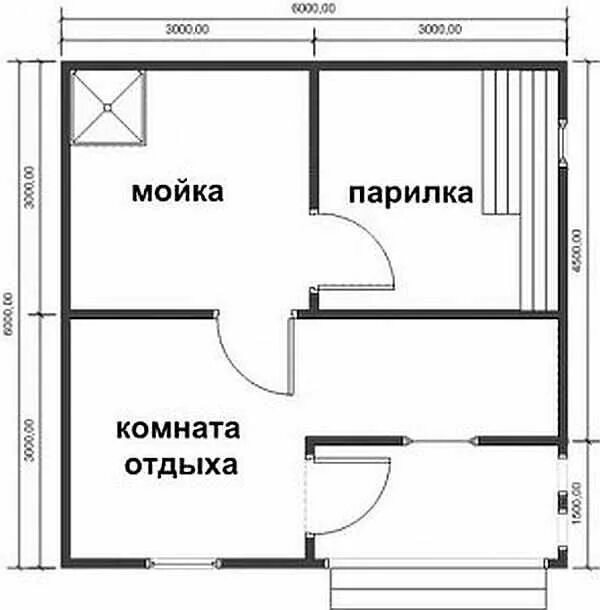 Проект бани доме чертежи Проект бани 6 на 6 по каркасной технологии Планировки, Строительство, Проекты