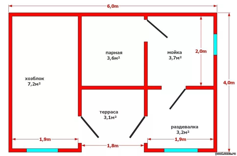 Проект бани с хозблоком фото Дома, бани из бруса в Северодвинске. Строительство Цены