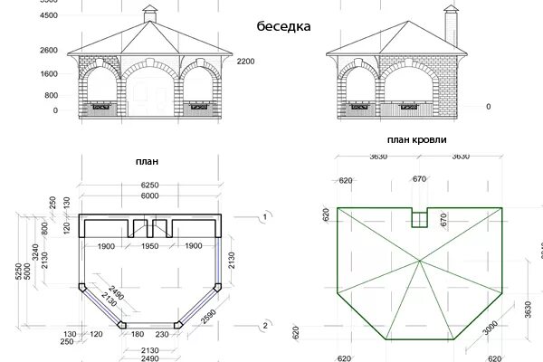 Проект беседки чертежи Основные вопросы проектирования беседок В Беседке.РУ - беседки, заборы, дачные д