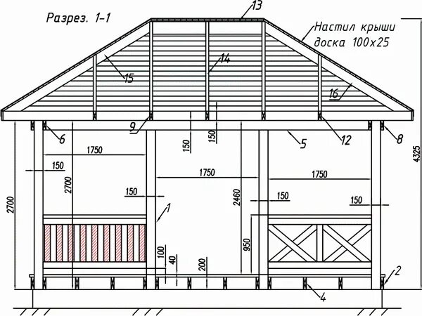 Проект беседок из дерева чертежи размеры Проект беседки для дачи с чертежами - CormanStroy.ru