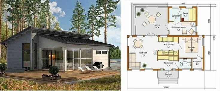 Проект дачи варианты Planos de casas pequeñas - opciones de planificación y diseño - Plaza Digital en