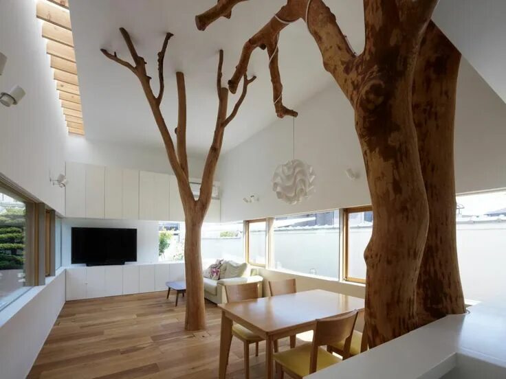 Проект дерево дизайн tronco arbol interior diseño - Buscar con Google Garden tree house, House, House