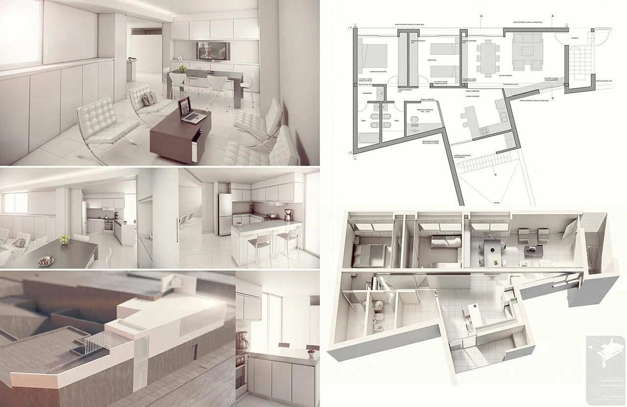 Проект дизайн 4 VIVIENDA EN PLANTA ALTA by Bman2006 on deviantART Interior design boards, Interi