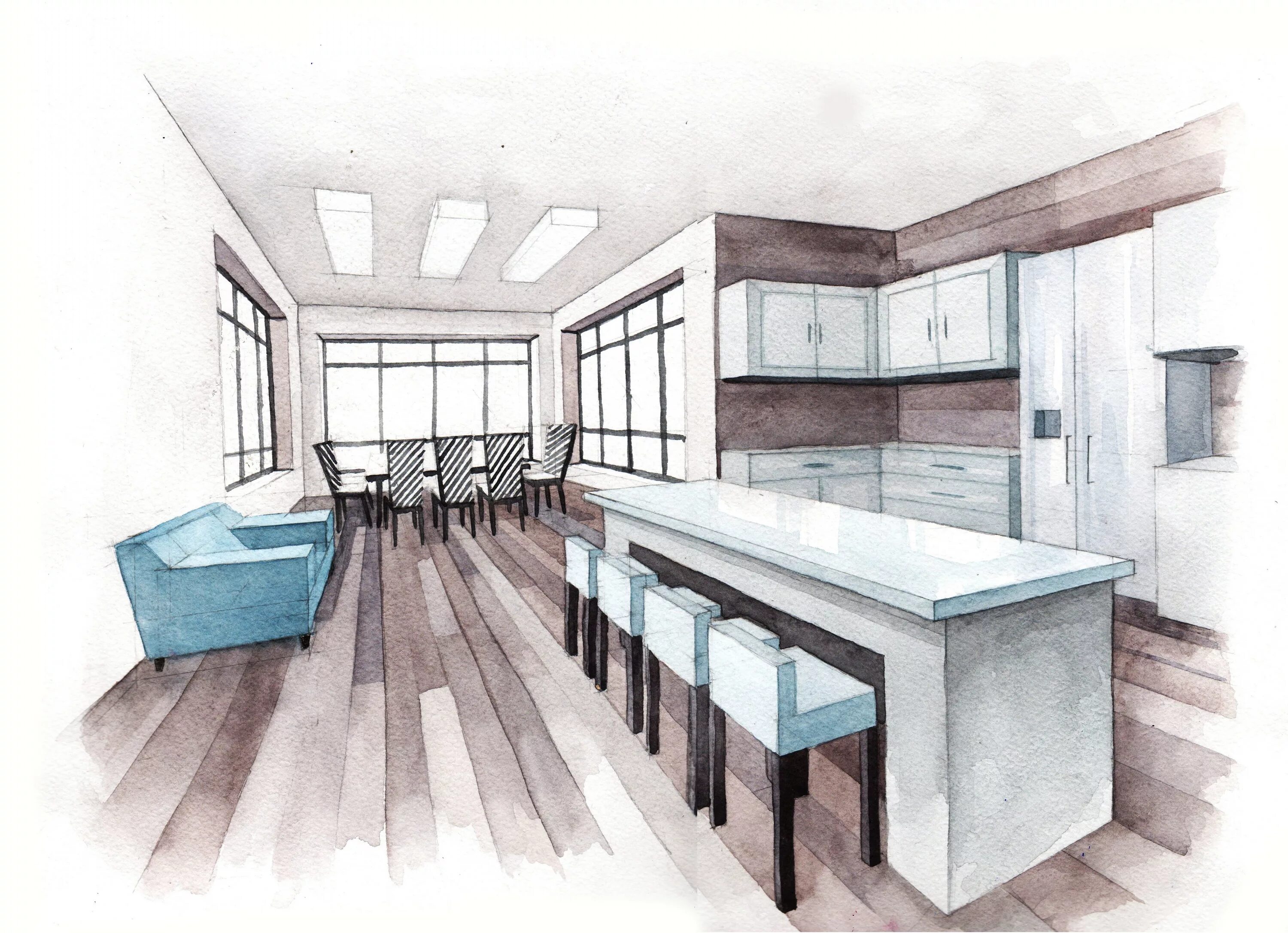 Проект дизайн интерьера 10 класс #kitchen #design #architecture #watercolor #sketch #drawing #draw #interior Arch