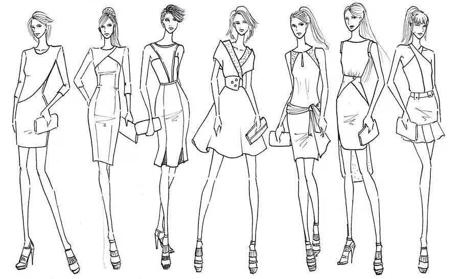 Проект дизайн одежды 7 класс On a Bright Sunny Day! Fashion sketches, Fashion design sketches, Fashion drawin