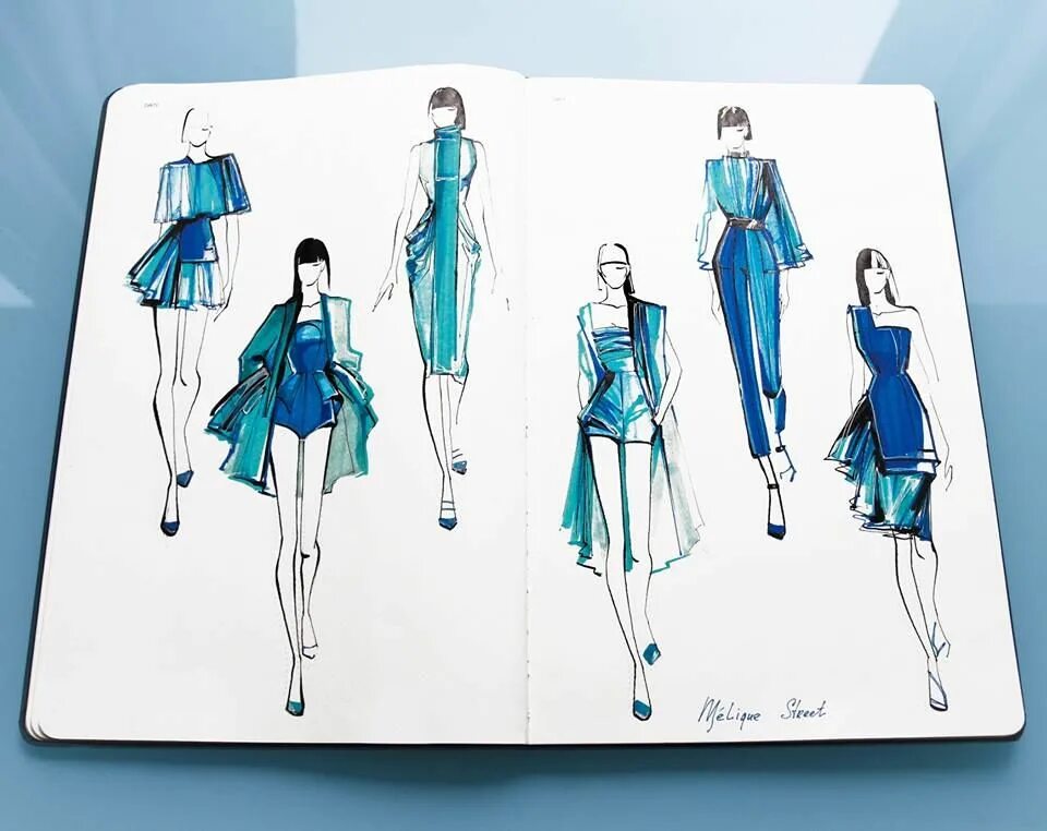 Проект дизайн одежды 9 класс Fashionary sketches by Mélique Street fashion illustrations Fashion sketches, Fa