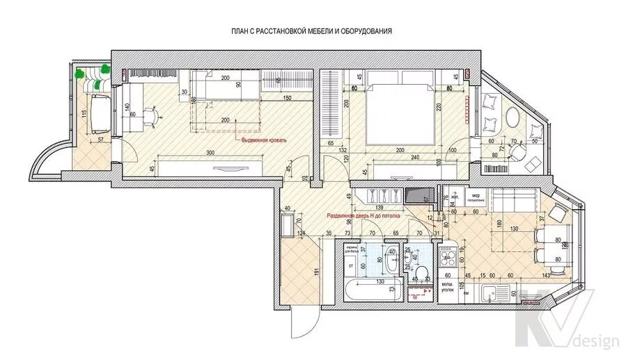 Проект дизайна п44т Перепланировка квартиры П-44Т, Свиблово