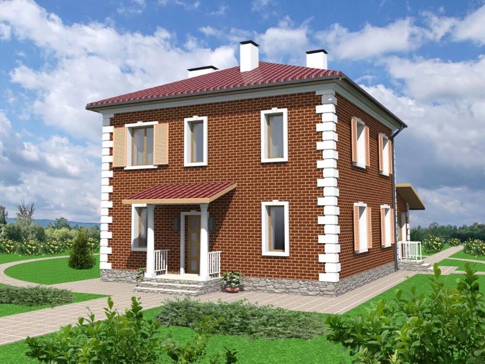 Проект дома 10х10 двухэтажный фото House project '' Masha 13 '' 156 m2