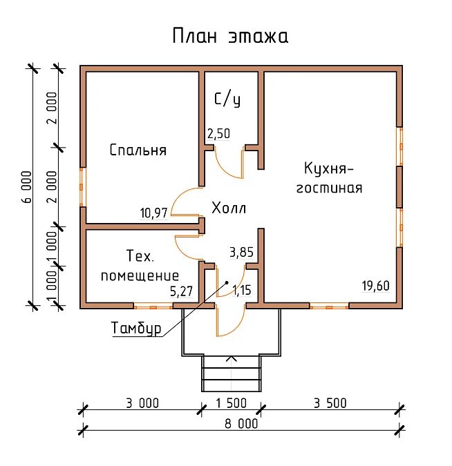 Проект дома 6 8 планировка Дом № 1Б (6х8 м) в Саранске: проекты, цены ЭкоДом13