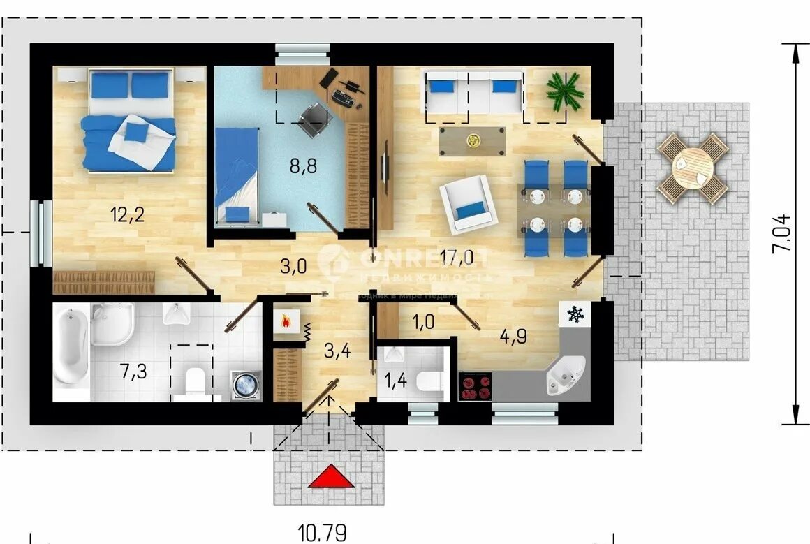 Проект дома 60 м фото 70кв метров фото - DelaDom.ru