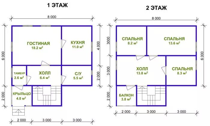 Проект дома 8 8 чертежи Pin de елена en u0414u043Eu043Cu0430