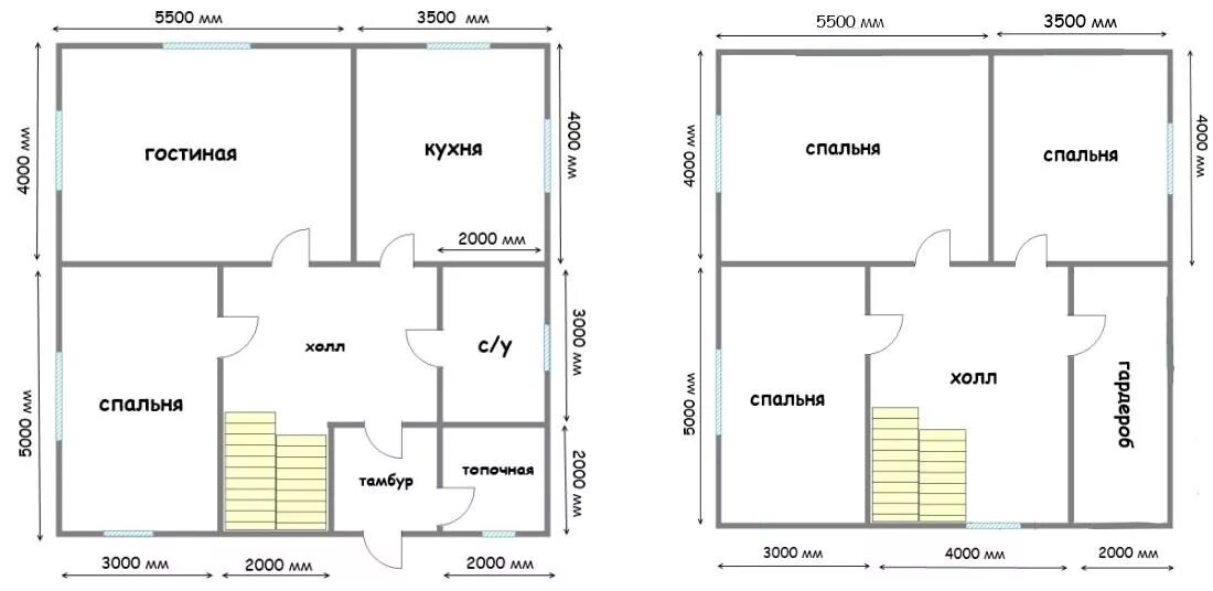 Проект дома 9х9 с отличной планировкой Проекты домов 9 9 2 этажа