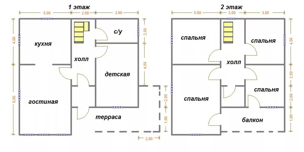 Проект дома двухэтажный 10х10 бесплатно чертежи Сруб дома 10х10, проект двухэтажного сруба