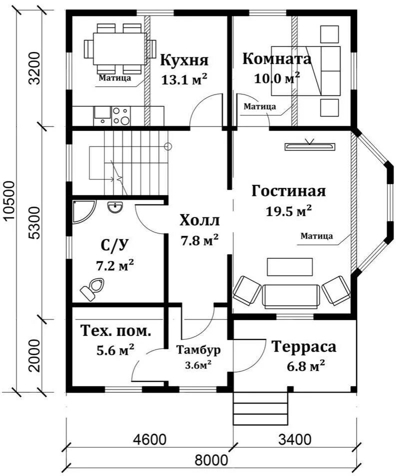 Проект дома двухэтажный 10х10 бесплатно чертежи Планировка дома 10 на 8 м с мансардой (40 фото): проект двухэтажного коттеджа 10