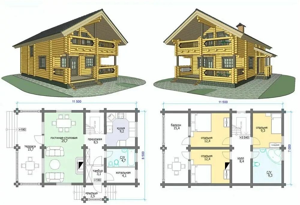 Проект дома из бруса пример Pin on پلان House styles, Floor plans, House