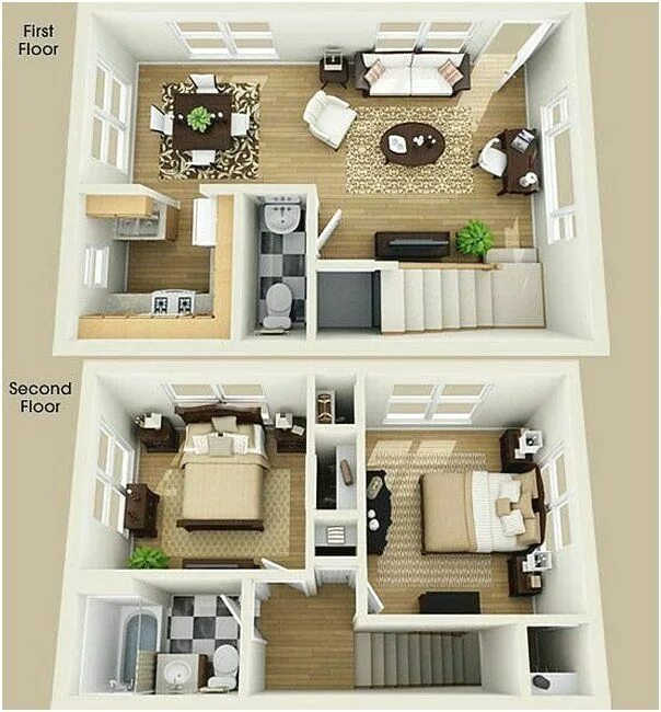 Проект дома внутри планировка Pin di Desain rumah minimalis