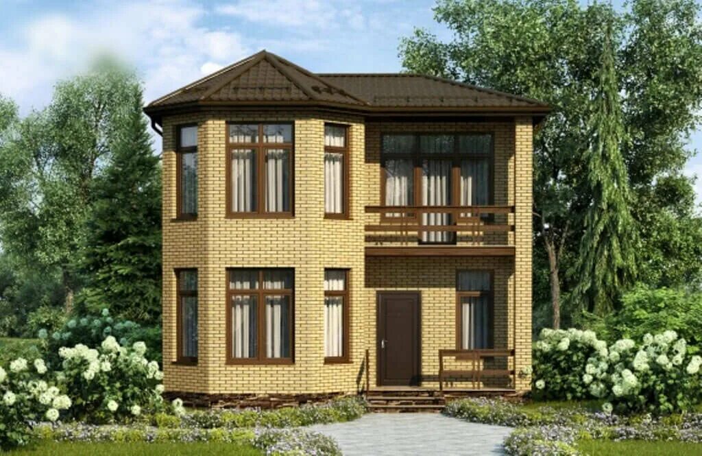 Проект двухэтажного дома из кирпича фото Permanently closed: Anapa-YugGostStroy, construction of country houses and cotta