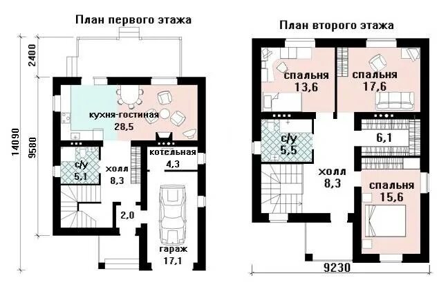 Проект двухэтажного дома из пеноблока чертежи Проекты двухэтажных домов из пеноблоков: бесплатные схемы и фото