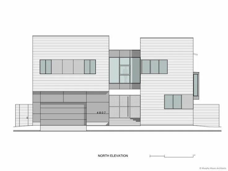 Проект хай тек дома чертежи Zaguán House - Murphy Mears Architects Modern house design, House design drawing