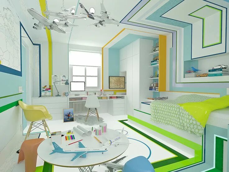 Проект интерьер детской комнаты The Little Pilot by Brani & Desi Brani & Desi Archello Interior design bedroom, 