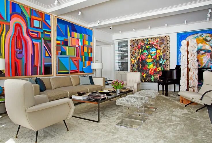 Проект искусство дизайна David Mann Designs a New York City Apartment to Showcase an Incredible Art Colle