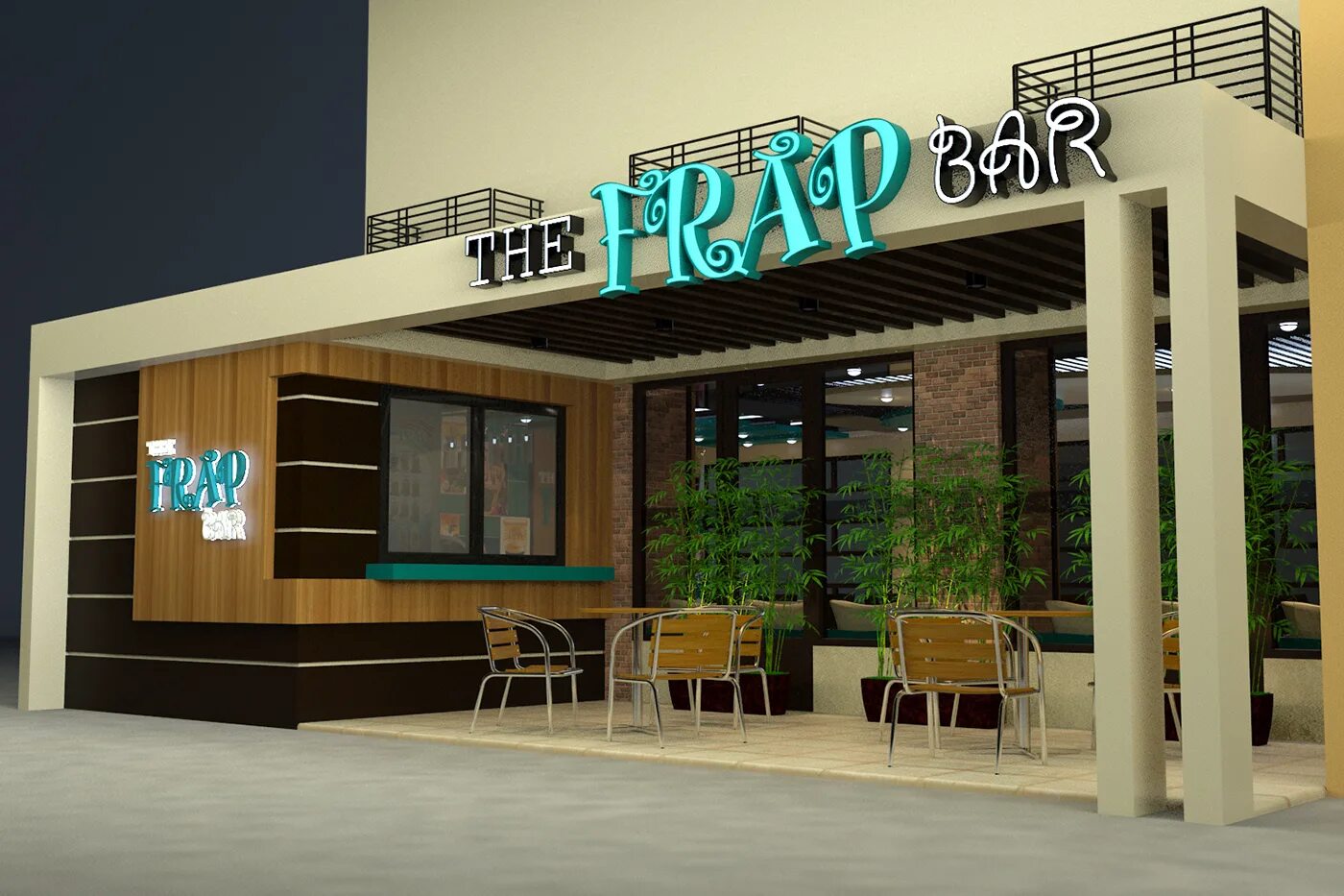 Проект кафе фото The Frap Bar Cafe Interior and Exterior Design Proposal on Behance