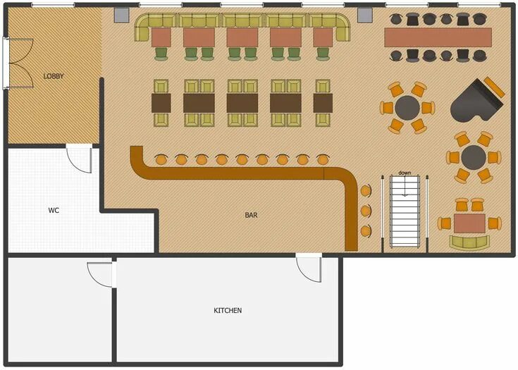 Проект кафе фото Italian #Restaurant #Floor #Plan Restaurant floor plan, Cafe floor plan, Restaur