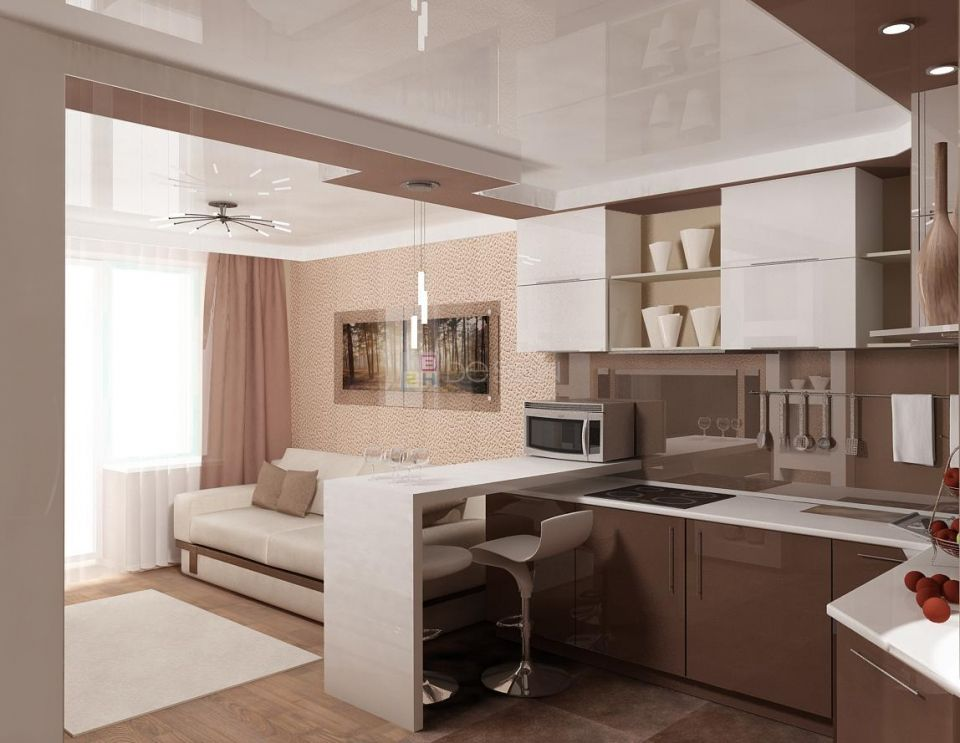 Проект кухни 20 кв м фото кухня студия - Google Search Small apartment interior, Kitchen design small, Con