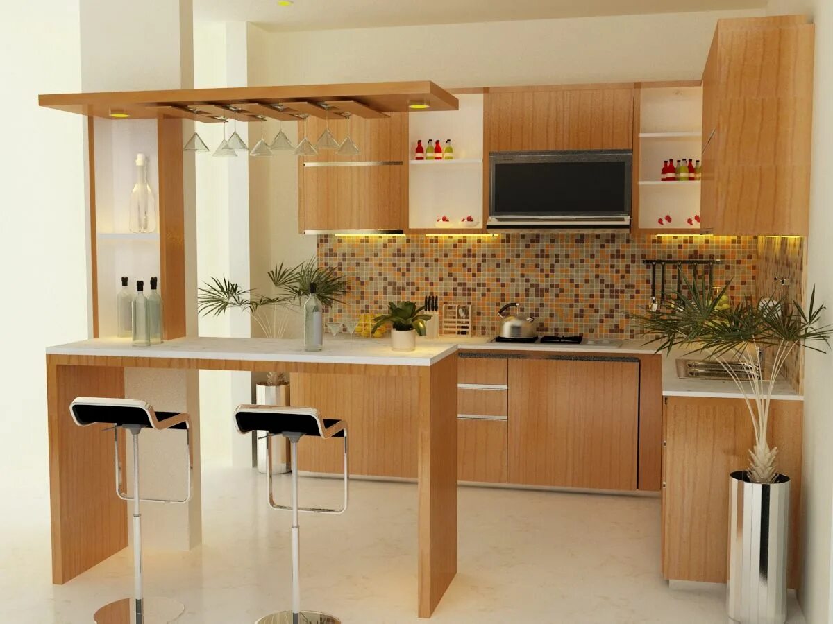 Проект кухни с барной стойкой фото Barzinho Kitchen design small, Simple kitchen design, Small kitchen bar