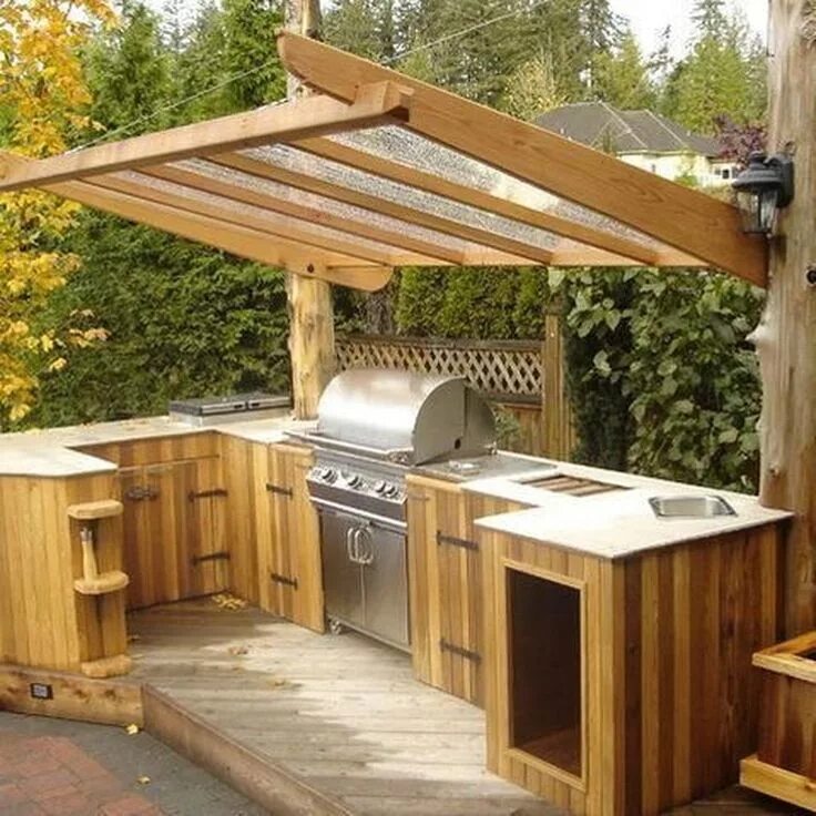 Проект кухни своими руками на дачу Homiku.com - Home Decoration Small outdoor kitchens, Simple outdoor kitchen, Out