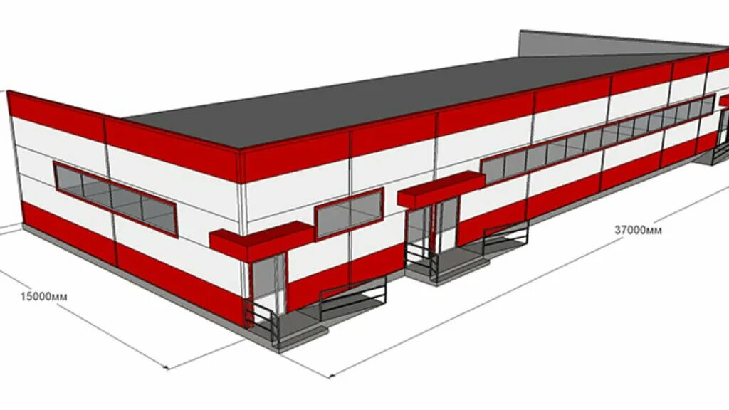 Проект магазина из сэндвич панелей фото Градостроительный альянс, филиал, design institute, Rybnoye, Pochtovaya ulitsa, 