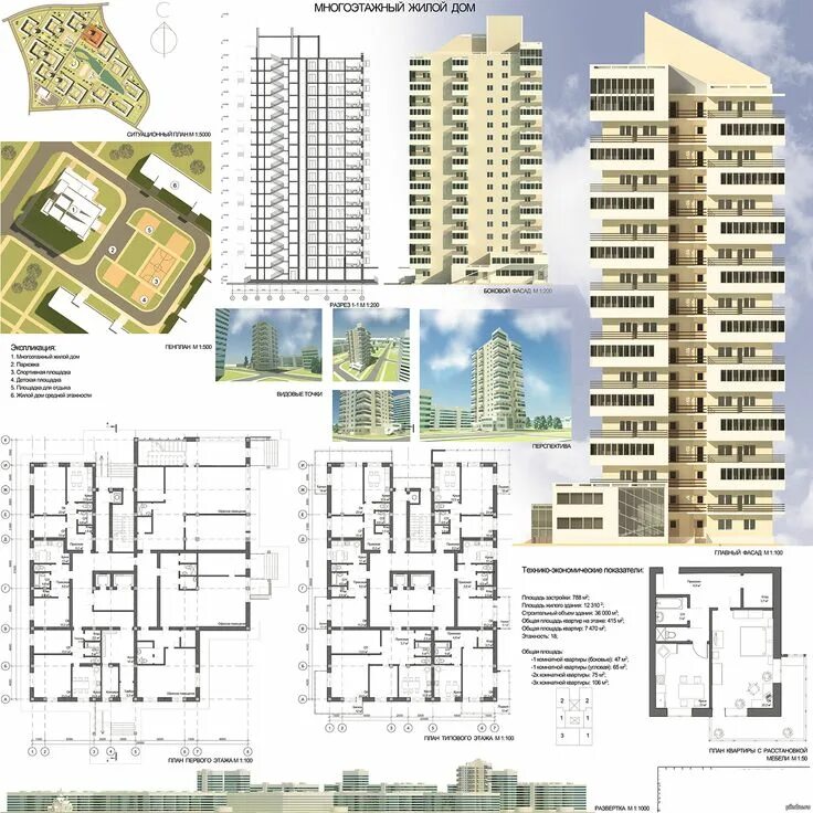 Проект многоэтажного дома пример Пин на доске Проекты многоквартирных жилых домов